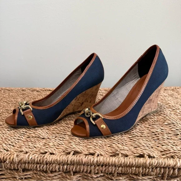 Tommy Hilfiger Tawnisha Cork Wedges - Picture 6 of 12